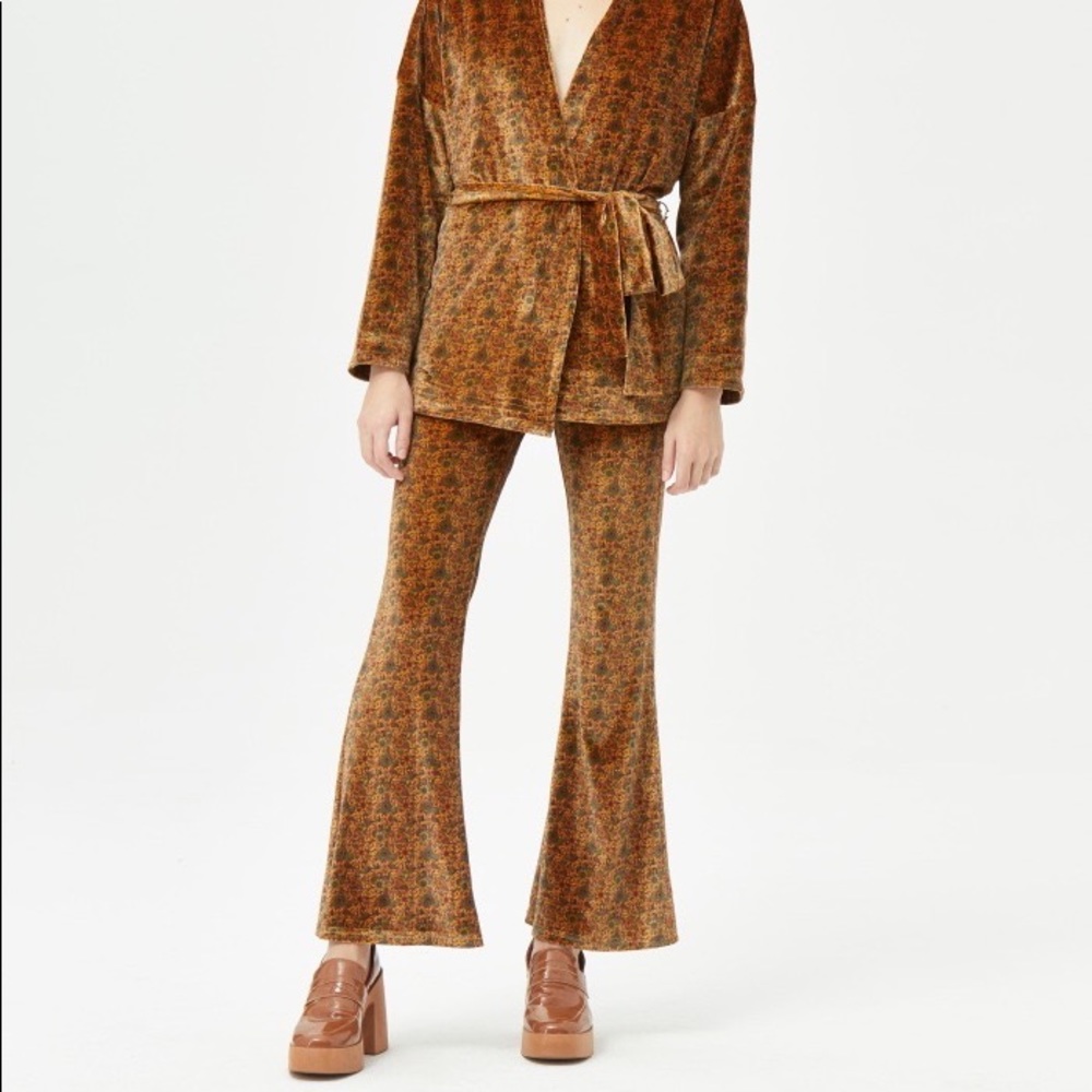 Retro Floral Pattern Trousers